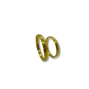 Aliança Chanfrada em ouro TEN - 007
