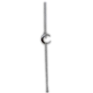 Pulseira de prata com pingente de Lua .