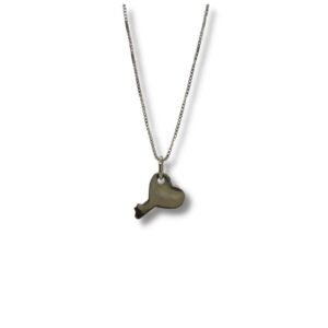 Conjunto chave do coração em prata 0950.