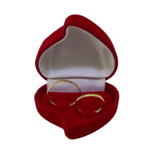 Aliança meia cana lisa leve - Ouro 0750. (002)