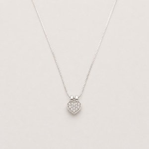 Conjunto de Coração Pedras de Zircônia