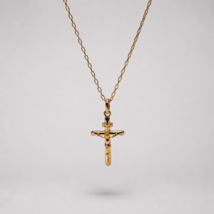 Conjunto de Corrente Cartier e Crucifixo