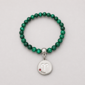 Pulseira Signos - Aries (Malaquita)