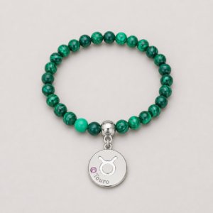 Pulseira Signos - Touro (Malaquita)