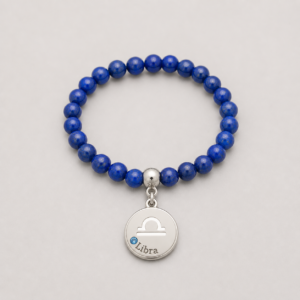Pulseira de signos - Libra (Lápis Lazuli)