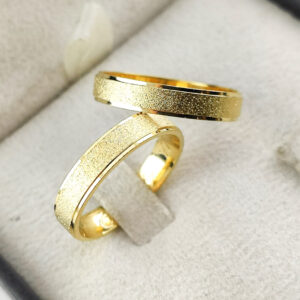 Par de Alianças detalhe Fosco diamantado 3mm AL013