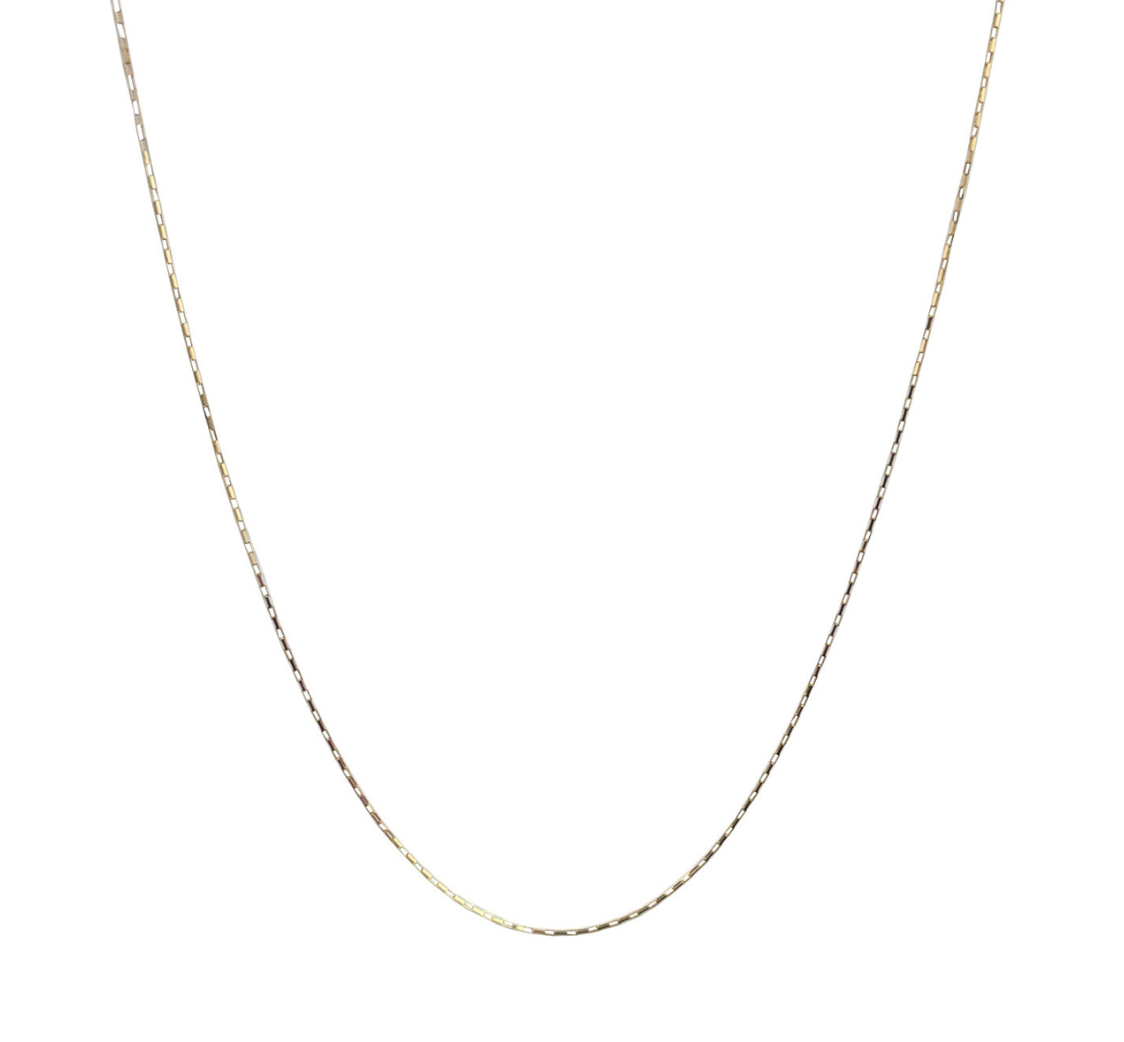Corrente tijolinho em ouro 18k 70cm CO01