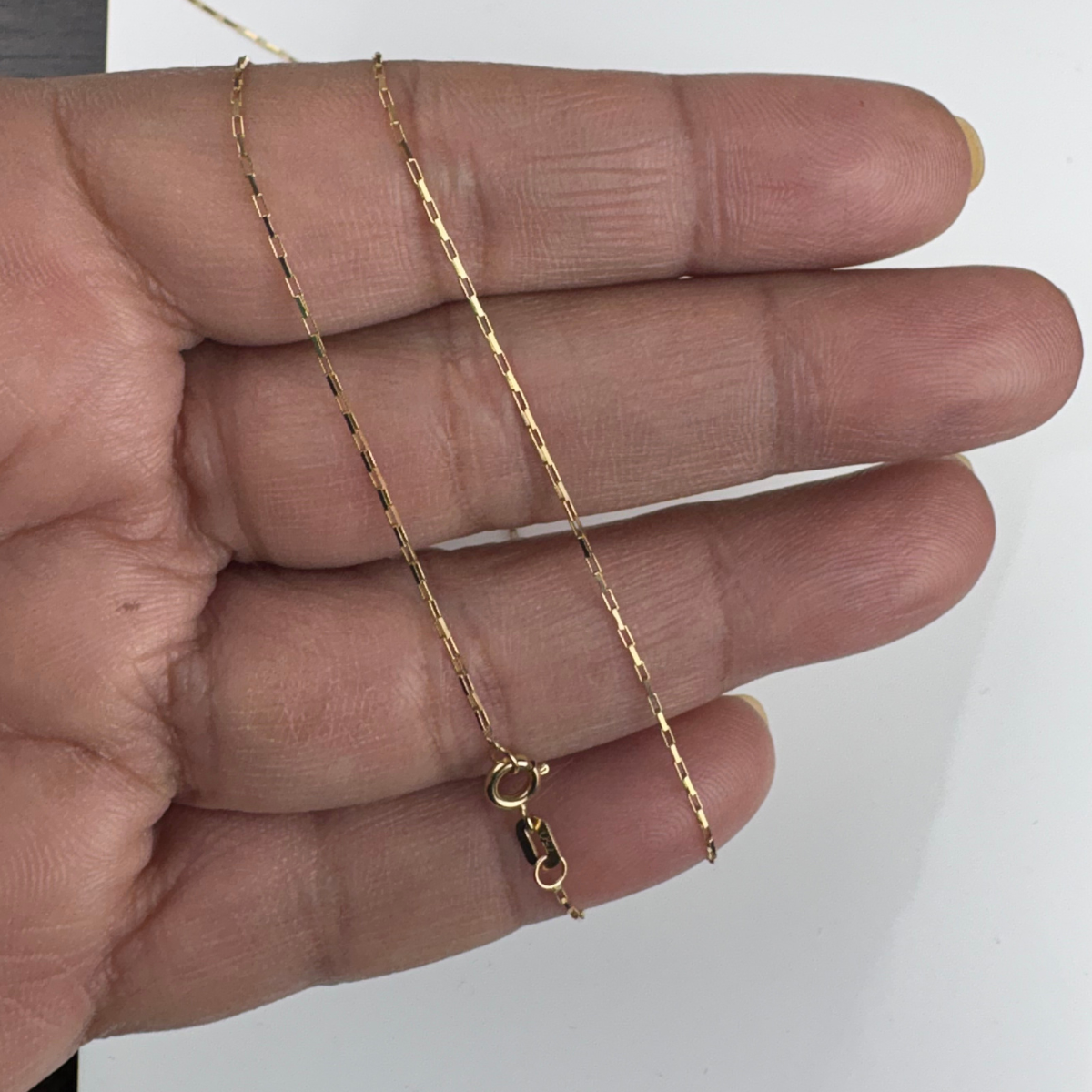 Corrente tijolinho em ouro 18k 70cm CO01 - Imagem 3