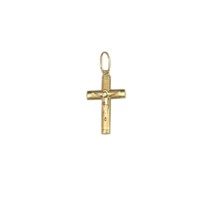 Pingente Cruz Ouro 18k com detalhe fosco PI 001