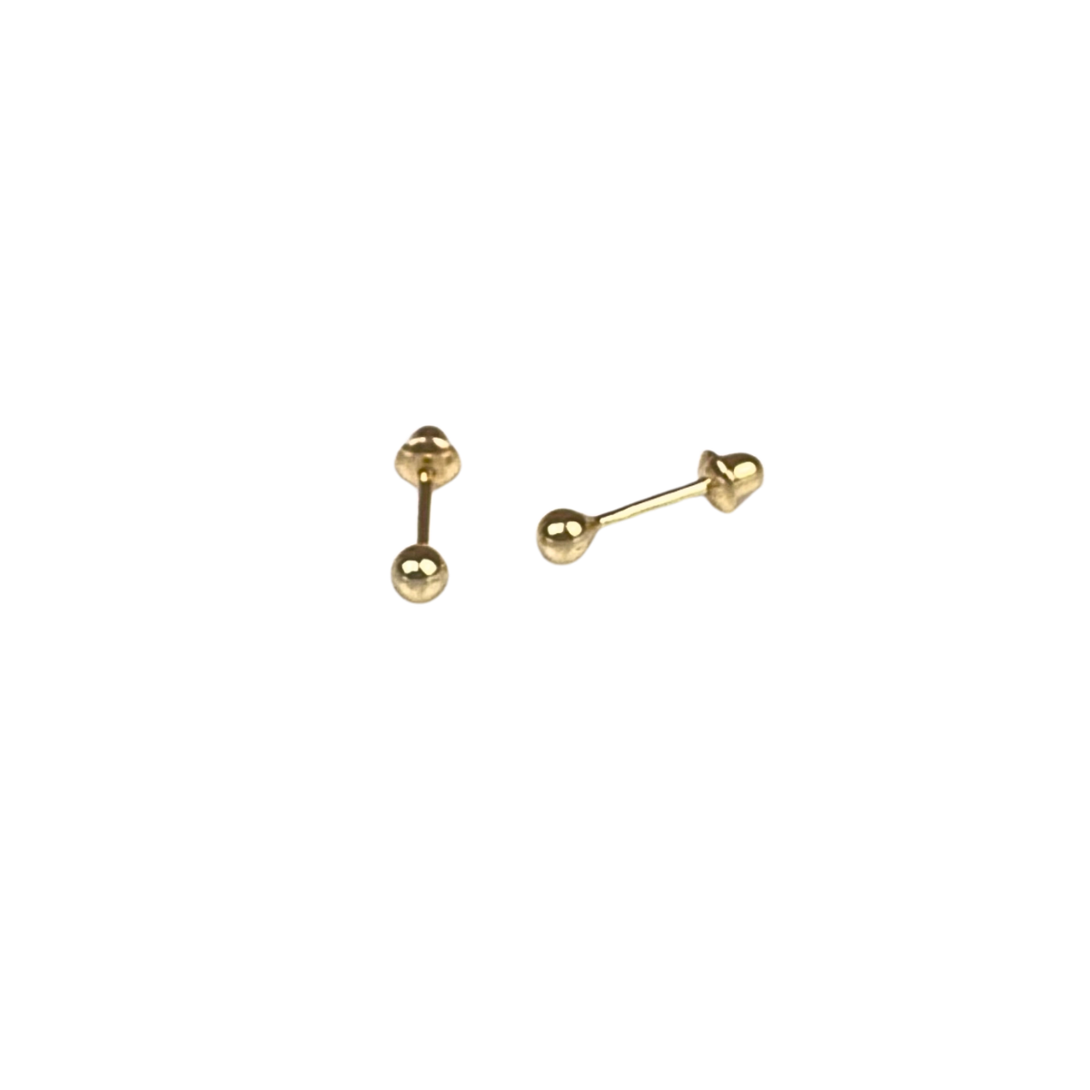 Brinco Bolinha bebê recém nascido Ouro 18k BR001