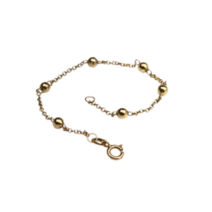 Pulseira Infantil bolinha Ouro 18k PU004