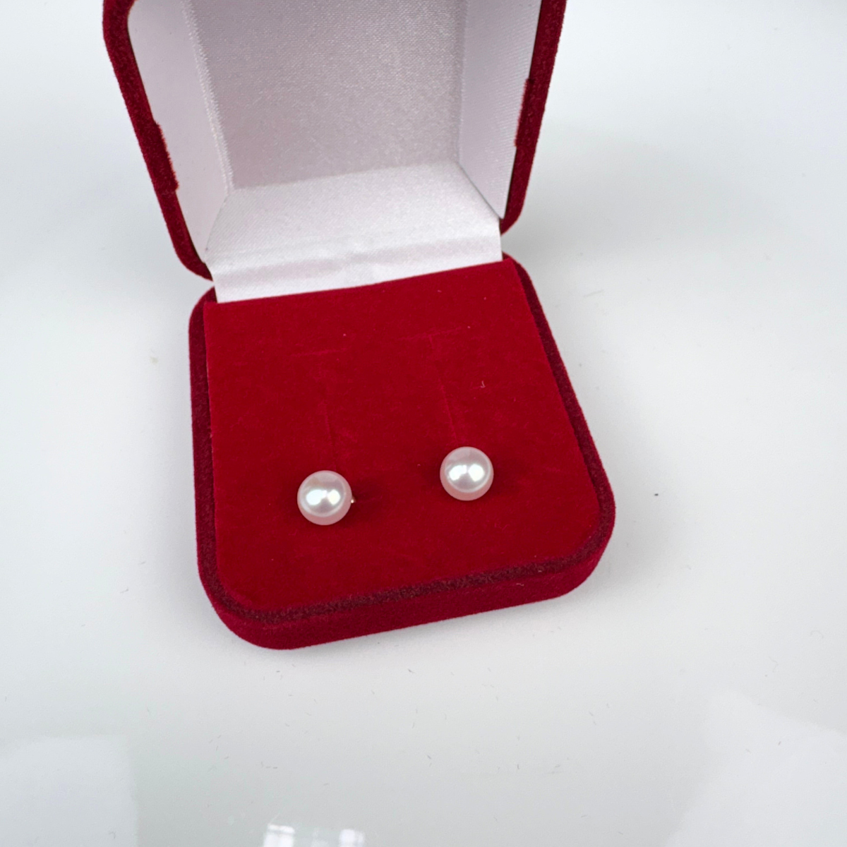 Brincos Pérola botão 6mm Ouro 18k BR008 - Imagem 3