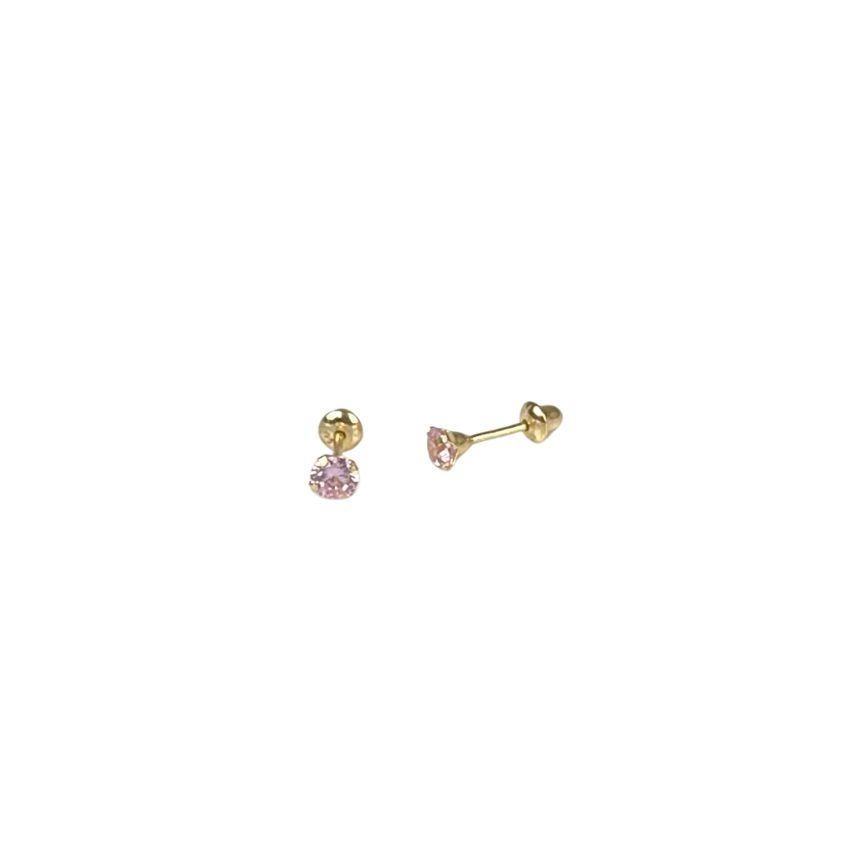Brinco bebê ou segundo furo pedrinha Ouro 18k BR004