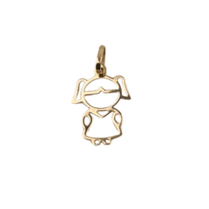 Pingente Menina em Ouro 18k 1,8 cm | Ten Joias